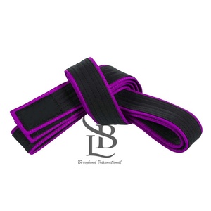 Ceintures de karaté d'arts martiaux professionnels de haute qualité couleur unie avec une bonne vente ceintures de karaté Bjj matériel de coton Durable - Product Image 1