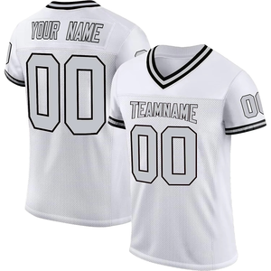 Ensemble de maillots de football américain personnalisés pour hommes, manches courtes, 100% polyester, protection UV, impression numérique, uniforme en gros - Product Image 4