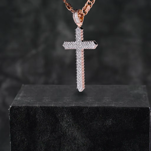 VVS Moissanite Diamond <b>Sterling</b> <b>Silver</b> 925 Fashion Luxury <b>Cross</b> Fine Jewelry D Color Hip Hop <b>Pendant</b> for men women - Product Image 4