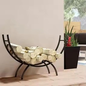 Estante de troncos de metal de Estilo Vintage duradero Soporte de madera con recubrimiento en polvo de varios estilos para interiores y exteriores - Product Image 4