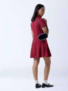 Vestido camisero liso rojo Nuon - Product Image 4