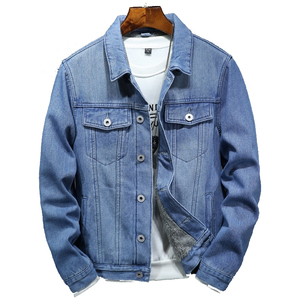 Chaqueta de invierno azul claro para hombre Forro de lana de talla grande con abrigo de mezclilla cálido de lana más grueso Nueva ropa de abrigo en estilo vaquero - Product Image 2
