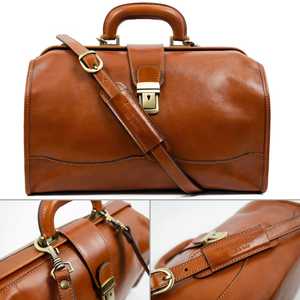 Sac à main médical rétro simple en cuir conçu sur mesure valise tendance couleur contrastée sac de docteur pour un usage quotidien - Product Image 2