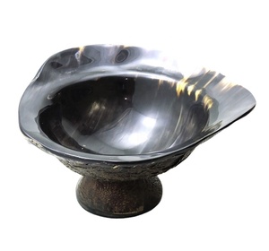 Support inférieur bol de vaisselle en corne naturelle de bœuf ou de Buffalo bol à fruits décoratif en gros petit créatif - Product Image 1