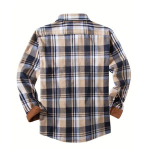 Chemises en flanelle décontractées pour hommes Chemise en flanelle sur mesure et réglable fabriquée en usine - Product Image 2