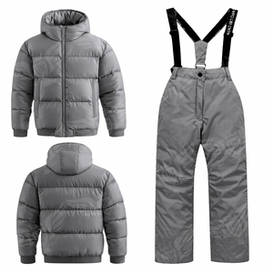 Combinaison d'hiver camouflage pour homme personnalisée 2026, veste matelassée à capuche avec pantalon de ski assorti - Product Image 5