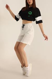 Pantalones cortos ligeros para mujer Cintura elástica para mujer y bolsillos de costura lateral Pantalones cortos para mujer - Product Image 3