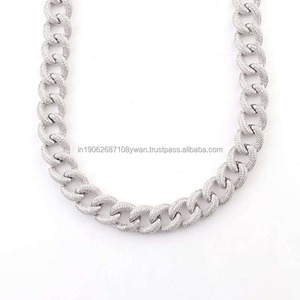 ห่วงโซ่เพชร VVS Moissanite ชุบทองสำหรับงานสังคม - Product Image 2