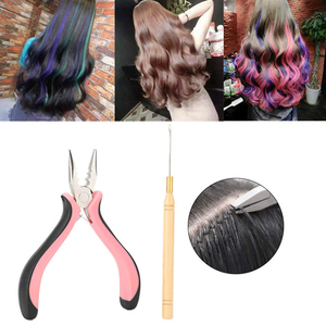คีมต่อผมแบบวงแหวนสปริงเดี่ยวคีมร้อยลูกปัดยาว7นิ้วแบบกดแบน - Product Image 2