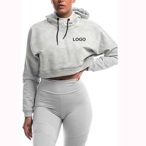 Vente en gros de sweatshirts et sweatshirts à capuche pour femme avec logo imprimé personnalisé Vente en gros de pullover pour femme - Product Image 3