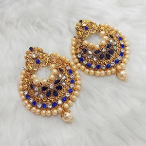 Kriaa 1313004C Pendientes de puño fino Pendientes colgantes chapados en oro de piedra austriaca - Product Image 1