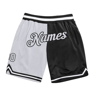 Industrie Direct Engro Sportswear Comfortable Custom Black Red-White Authentic Throwback Basketball Shorts - Product Image 3