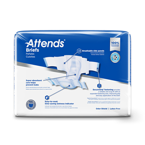 Couches absorbantes pour adultes Attends Bariatric Brief Ultimate Absorbency XL 58"-63" Protection contre l'incontinence pour hommes et femmes. Sac 20 - Product Image 2