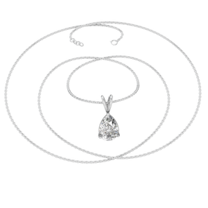 สร้อยคอจี้เพชรโมอิสซาไนต์ทรงลูกแพร์ 1 กะรัต ดีไซน์โดดเด่น ทอง 14K พร้อมสายเชื่อมแบบลิงค์ น่ารัก เหมาะสำหรับงานปาร์ตี้ เครื่องประดับคุณภาพสำหรับผู้หญิง ของขวัญ - Product Image 5