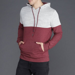 Sudadera con capucha de dos tonos de poliéster de lana de peso pesado de alta calidad, sudadera de mezcla de algodón básico bordado para invierno personalizado - Product Image 1