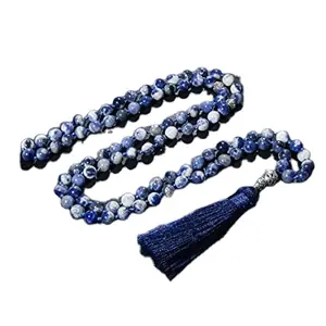 Perles de prière musulmane de 8mm, perles de Sodalite nouées, de Tasbih de 33 perles de Tasbih de 99 perles - Product Image 1