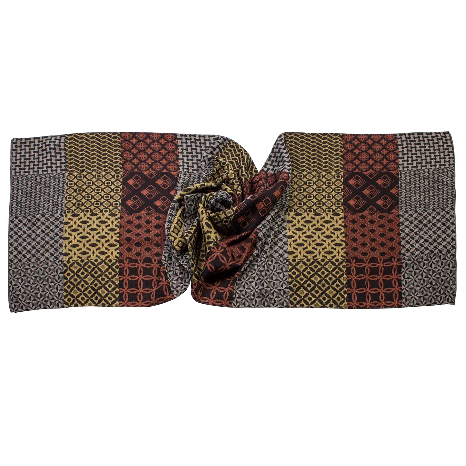 Высококачественный модальный геометрический шерстяной шарф-палантин | Сделано в Италии | Для роскошного мужского стиля