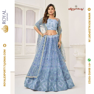Colección de Lehengas de Trabajo, Nuevo Diseño Hermoso con Bordado, Lehenga Choli para Mujer, Ropa de Fiesta para Adultos, Lavable, Estilo Real, India y Pakistán - Product Image 5