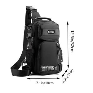 Sacs bandoulière neutres pour hommes et femmes avec fermeture éclair, pour les voyages - Product Image 5