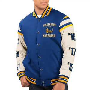 Veste Lettermen de basket-ball en laine à manches longues pour hommes, conception personnalisée, logo brodé, vêtements d'hiver imperméables, vente en gros - Product Image 3