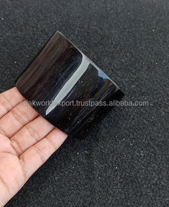 Brazalete de cuerno de buey negro artesanal personalizado, cuerno de búfalo natural con incrustaciones de plata en forma de estrella, accesorio de moda - Product Image 5