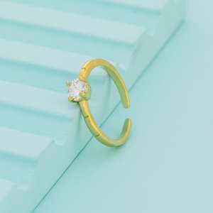 Gold & Rhodium Plated Fashion <b>Ring</b>-Eternity Style <b>Statement</b> <b>Ring</b> for Gift Giving (Invisible Setting Number Shape) - Product Image 1