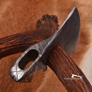 Custom Logo Outdoor Tactical Damascus Steel <b>Axe</b> Head with Wooden <b>Handle</b> Industrial Grade Whole Sale Factory-Made Bush Craft - Product Image 5