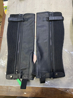 Chaps d'équitation en cuir véritable de conception supérieure par produits de cheval de qualité/demi chaps en cuir équestre avec logo personnalisé