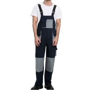 Combinaison ajustée à la poitrine, multi-poches tendance, en polyester durable, design bicolore avec poches sur la poitrine et sur les côtés - Product Image 2