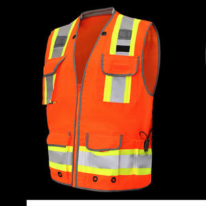 Chaleco de Seguridad de Alta Visibilidad Unisex para Topógrafo, ANSI/ISEA Clase II, Resistente, de Poliéster, Resistente al Fuego, Transpirable y Reflectante - Product Image 2