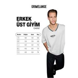 GRIMELANGE CADIZ เสื้อยืดคอกลมปักลายผ้าฝ้ายออร์แกนิก 100% สำหรับผู้ชาย - Product Image 5