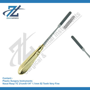 MALTZ Râpe Nasale Cottle TC 21cm 1.1mm 52 dents Chirurgie Plastique Très Fine Base Fabricant d'instruments chirurgicaux Pakistan - Product Image 2