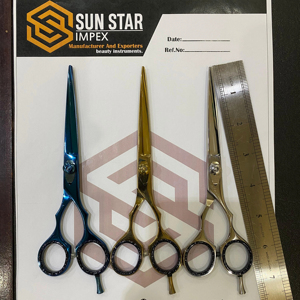 ชุดกรรไกรตัดผม3ชิ้นสีทอง6 1/2แบบมืออาชีพชุดกรรไกรตัดผมอเนกประสงค์ - Product Image 6