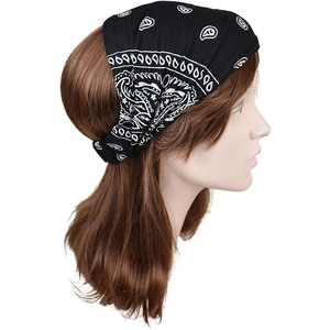Bandana carré 100% coton imprimé personnalisé de la nouvelle mode de l'usine directe Style long en satin de soie de haute qualité avec logo personnalisé - Product Image 6