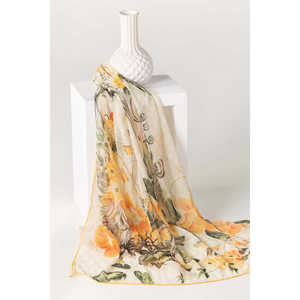 Dupatta de Chifón con Estampado Floral KDP-43012, Elegante Cubrevestido de Chifón con Estampado Floral para Mujer - Product Image 3