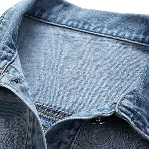 แจ็กเก็ตยีนส์ระบายอากาศสำหรับผู้หญิงแจ็กเก็ตยีนส์ระบายอากาศออกแบบโลโก้ได้ตามต้องการ - Product Image 3