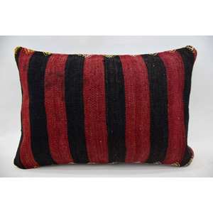 Almohada de lana con patrón Vintage Multicolor, cojín decorativo de 16x24 pulgadas, técnica de retales Kantha tejida - Product Image 1