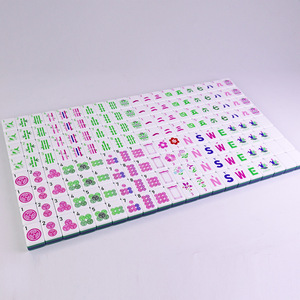 Luxury 166 Tiles Green Acrylic American <b>Mahjong</b> <b>Set</b> with Portable Storage Bag Premium Crystal Tiles for Home & Gift - Product Image 4