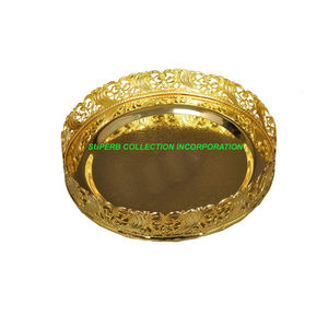 <b>Round</b> Luxury Iron Gold Plated Chocolate <b>Tray</b> Handmade Top Selling and High Quality Candy <b>Tray</b> - Product Image 5