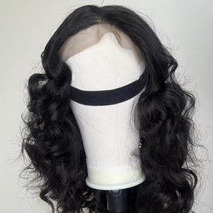 Perruque en cheveux humains vierges à ondulation naturelle, couleur naturelle, double trame, super double trame, fermeture frontale avec dentelle, perruque vietnamienne - Product Image 1