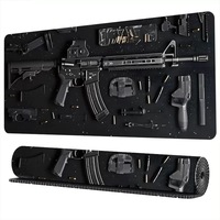 Hochwertiges, individuell bedrucktes, beheiztes Gummi-Waffen-Motiv, großes Gaming-Tastatur-Mauspad, Modell FRQ