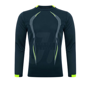 Jersey de compresión personalizado cuello redondo para hombre secado rápido nuevo diseño logotipo longitud corta algodón/fibra de bambú patrón sólido verano corto - Product Image 3