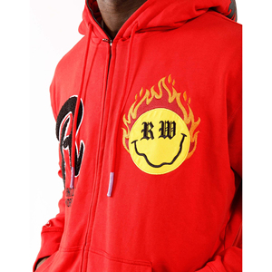Sweat à capuche intégral zippé pour homme, 100% coton, personnalisé avec impression sérigraphiée et broderie, haute qualité, polaire écologique, vente en gros pour l'hiver - Product Image 3