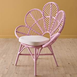 Chaises de mariée et marié en rotin de haute qualité en forme de fleur de couleur naturelle - Product Image 6