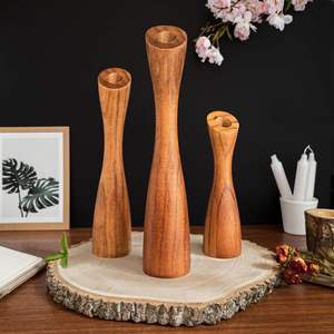 Custom High Quality Wooden Candle Holders in Various Shapes for Home <b>Decoration</b> Festive <b>Christmas</b> Days for Valentine's Day <b>Sale</b> - Product Image 5