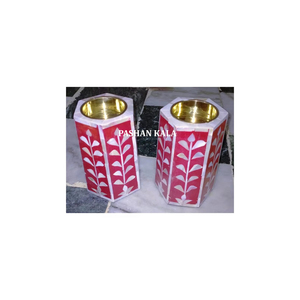 Quemador de nácar hecho a mano de forma Hexagonal Color rojo para regalo de negocios y propósito decorativo para el hogar al mejor precio - Product Image 1