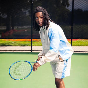 Ensemble coupe-vent surdimensionné en polyester avec fermeture éclair surdimensionnée personnalisé Streetwear Ensemble short anorak pour l'été - Product Image 2