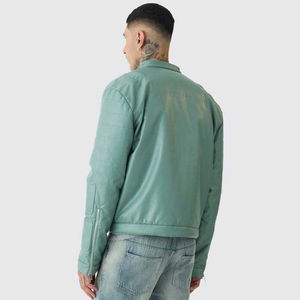 Veste d'hiver en cuir véritable formelle à capuche coupe-vent avec logo frontal Manches longues Unisexe Haute qualité Options personnalisées - Product Image 2