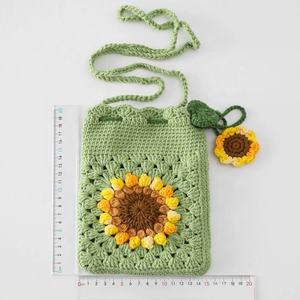 Bolso Bandolera Mini Hecho a Mano con Diseño de Girasol, Correa Ajustable, para Teléfono Móvil y Monedas - Product Image 2