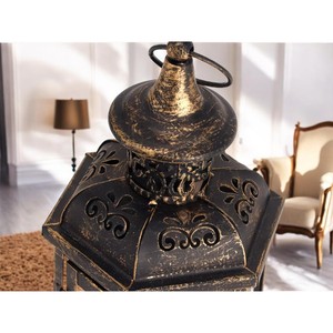 Juego de 2 Faroles de Bronce y Vidrio para Ramadán, Transforman los Espacios Ordinarios en Santuarios de Serenidad y Recuerdo - Product Image 2